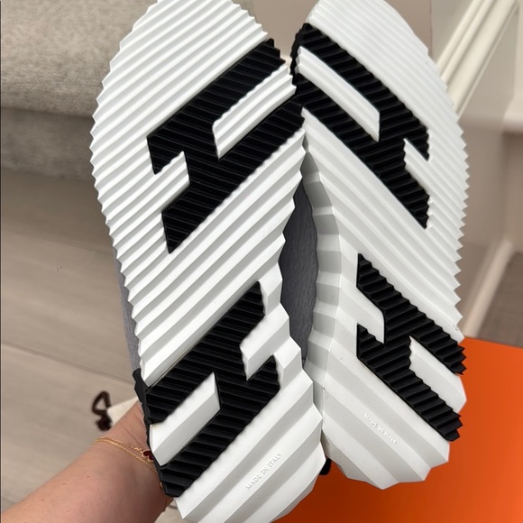 Hermes Gray and White Sneakers - Picture 3 of 5